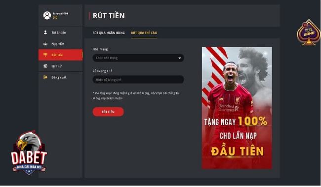 Cách nạp, rút tiền Dabet chi tiết, dễ thực hiện nhất