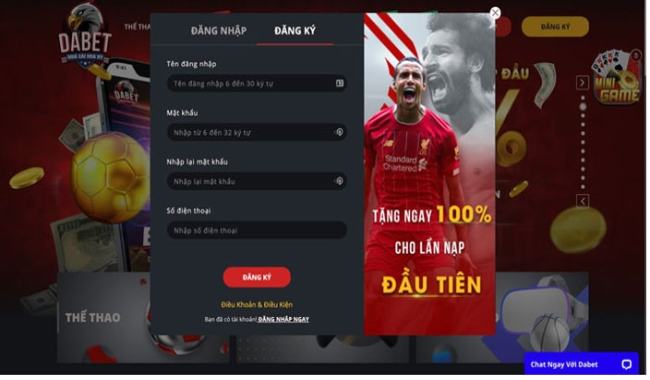 Đăng ký đăng nhập DABET tại nhà cái uy tín chất lượng. Đăng ký đăng nhập DABET